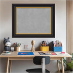 Amanti Art Black Framed Magnetic Board 24x30 Medium Vision Board for use with Magnets, 100% Metal Sheet to Display Items as Office Decor or for Home Organization in mudroom, Kitchen or Kids Room