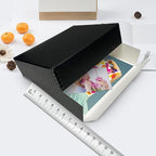 Lineco Museum Archival Storage Box, 8.75x10.75x1.5 in. Drop Front Design. Acid-Free with Metal Edge. Organize Photos, Pictures, Prints, Documents, Crafts, DIY. Black, 1 Pack