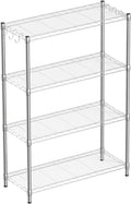 Guan River 4-Shelf Adjustable Metal Shelf Wire Shelving Unit Storage Rack Display Shelf for Office,Kitchen,Bedroom,Bathroom,Laundry,Pantry Basement,Garage(Chrome,36" L x 14" W x 54" H)