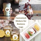 100-500 Pcs Custom Stickers Personalized Labels with Any Design Image Logo Text for Business Logo Thank You Labels,1/2/3/4 inch Customized Stickers(Cloud)