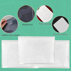 20 PCS Clear Stamps Storage Panels,Resealable Die Cut Storage Bag, White Plastic Stamps Organizer Panels, Clear Stamp Organizer Set for Die Cutting and Decorative