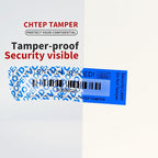 ChtepTamper 100 Pieces Total Transfer Tamper-Evident Stickers Security Labels Great for Goods Shipping,Exchange of Agency Files, Privacy Protection or More(Serial Number 1 * 3.54inches Blue)