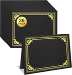 30 Packs Certificate Holders, Black Certificate Covers, Diploma Holders, Certificate Folders with Gold Foil Border for Letter Size 8.5" x 11" Certificates, Diploma, Documents, Award Cover