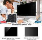 Pozlle 24 Inch Computer Privacy Screen Shield [2 Pack] for 16:10 Widescreen Desktop Monitor - Anti-Glare Blue Light Privacy Filter and Anti Spy Privacy Screen Protector Film