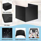 2 Pack Black Desk Dividers for Students, Waterproof Plastic Study Boards, Durable Exam Privacy Shields, Classroom Privacy Folders, Ideal School Supplies for Focused Learning (2 Pack)