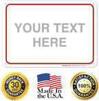 Custom Sign, Personalized Metal Signs, Customize for Office, Business, Workplace, Home, Airbnb, Delivery Red Signs, 10x7 Inches, Rust Free .040 Aluminum, Fade Resistant, Made in USA by Sigo Signs