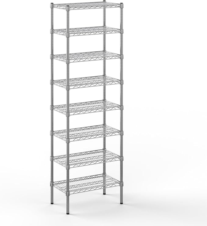 Regal Altair 14" Deep x 24" Wide x 74" Height Wire Shelving Kit | 8-Tier | NSF Commercial Storage Rack Unit