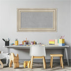 Amanti Art Silver Framed Magnetic Board 18x30 Small Vision Board for use with Magnets, 100% Metal Sheet to Display Items as Office Decor or for Home Organization in mudroom, Kitchen or Kids Room