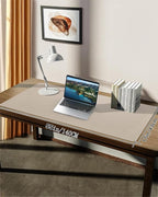Extra Large Desk pad, Leather Desk Pad Protector,Office Desk Mat,Mouse Pad, Non-Slip Desk Blotter, Laptop Desk Pad, Waterproof Desk Writing Pad for Office&Home (Apricot, 55" x 17")
