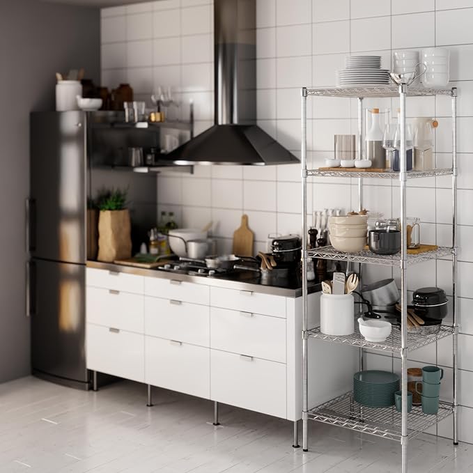 Regal Altair 24" Deep x 24" Wide x 74" Height Wire Shelving Kit | 5-Tier | NSF Commercial Storage Rack Unit