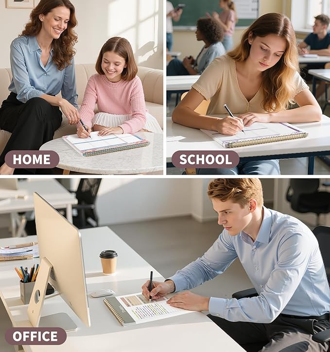104 Pgs To Do List Notepad, 52 Undated Sheets Duplex-printed Daily Planner For Work Home School Office Desk Accessories Supplies & Goal Setting Tasks -Brown