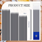 Spakon 60 Pcs 2.8mm Lead Refill Carpenter Construction Pencils Marker Lead Refills Dry Mechanical Woodworking Pencil Tools for Writing Drawing Drafting (Black)
