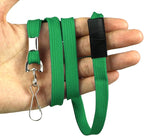 Ollain 25 Pack Breakaway Lanyard with J-Hook Bulk Flat Lanyards for Name tag ID Badges (Green, Breakaway 25 Pack)