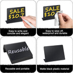 12PCS Mini Chalkboard Signs, 4"x3" Food Labels for Party Buffet, Reusable Table Sign Chalk Board for Weddings, Birthday Parties, Message Board Signs and Event Decoration