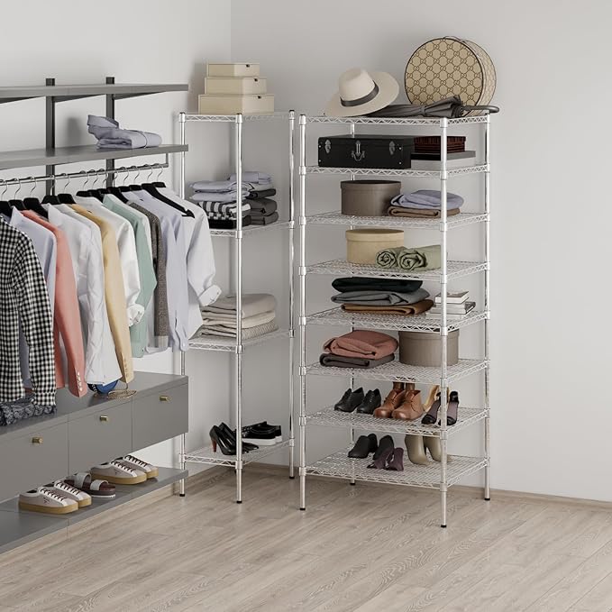 Regal Altair 24" Deep x 30" Wide x 74" Height Wire Shelving Kit | 8-Tier | NSF Commercial Storage Rack Unit