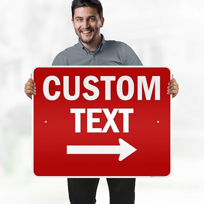 Custom Arrow,Custom Directional Sign, Right Arrow, 24x30 Inches, 3M EGP Reflective, Rust Free .080 Aluminum, Fade Resistant, Made in USA by My Sign Center