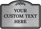 Custom Decorative Sign, Personalized Metal Sign for Business, Driveway, Home, Airbnb, Office Door Plaque, Brushed Nickel Sign, 14x10 Inches, ACM, Fade Resistant, Made in USA by Sigo Signs