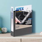 4 Pack of 2.5” Smooth Opening Angle D-Ring View Black Binders, Professional Presentation Folder for Standard Pages with Inside Pockets, and Customizable Clear View Binder PVC-Free