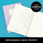 PAPERAGE Blank Journal Notebook, (Black), 160 Pages, Medium 5.6 in x 8 in - 100 GSM Thick Paper – Hardcover Journaling Notebook for Work, School, Note Taking or Sketching