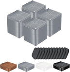 Furniture Risers, 4 Pack Bed Risers with Non-Slip Grip and Heavy Duty Support, 1 Inch 2 Inch 3 Inch 4 Inch Height Lift for Couch, Sofa, Table, Desk, Chair, Refrigerator - Gray, 1+1+1 Inch