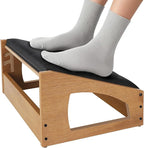 XINGMIAOWJ Ergonomic Foot Rest, 4 Adjustable Height Foot Stool,Footrest Under Desk， Soft Cushions,Foot Rest Office,Improving Posture, Promoting Blood Circulation（Natural）