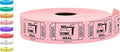 Tacticai 1000 Raffle Tickets, Meal, Pink (1 of 8 Colors), Single Roll, Ticket for Events, Food, Class Reward, Fundraiser & Prizes