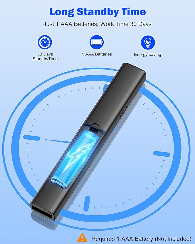 USB Type C Wireless Presentation Clicker with Volume Remote Control, Presenter Remote & PowerPoint Slide Advancer for Mac, Computer, Laptop, Keynote, Google Slide