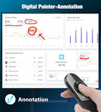 Presentation Clicker for TV LED LCD Screen Digital Presentation Clicker w Magnifier Highlight,2 in 1 Type C Presenter Remote Pointer Wireless with Volume Control for Classroom Teacher Projector Mac