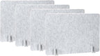PATIKIL Desk Divider, 4 Set 24 x 16 Inch Acoustic Freestanding Desk Divider Desk Privacy Panel with 16 Pcs Support Feet for Library Office Workstation,Light Grey