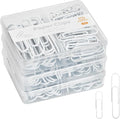 NEEWAY Colorful Paper Clips Assorted Sizes, Small and Large Paperclips, 210 Count, 3 Pack of 70 (White)