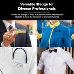 Custom Engraved Name Tags, Magnetic White and Blue Name Tags, Personalized Name Tags, 1.5x3 Inches, Durable Engravable Impact Material, Made in The USA by My Sign Center