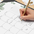 Cabbrix Desk Calendar 2026 with Desktop Mat, 21" x 16.5" Large Desk Calendar Covering January 2026 to December 2026, 12 Months Desktop Calendar for Home Office School Planning, Greenery