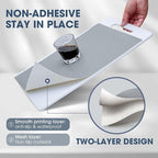 ALIUNI Drawer and Shelf Liner, Non-Slip Kitchen Cabinet Liners Non-Adhesive Thick Strong Grip Waterproof Washable Mats Protect Dresser Shelves Cupboard Bathroom Cabinets, Pure Gray, 24 in X 10 FT