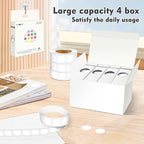PARLAIM 3/4 Inch Roll Color Coding Labels,4000 per/4 Rolls Round Adhesive Color Coding Circle Dot Stickers for Office Home (White)
