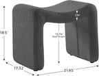 VANOMi Small Footstool Ottoman, Multi-Functional Modern Foot Stool, Sofa Footrest Extra Seating for Living Room, Entryway, Hallways and Bedrooms, Small, Dark Gray