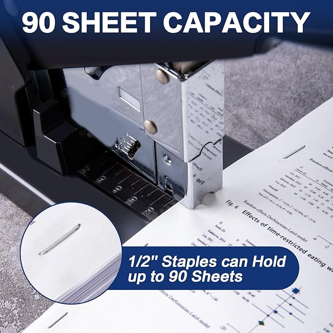 Deli Staples, Premium Heavy Duty Staples for Heavy Duty Staplers, 1/2'' Length, 90 Sheet Capacity, 100/Strip, 5000/Box
