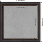 Amanti Art Black Framed Magnetic Board 19x19 Small Vision Board for use with Magnets, 100% Metal Sheet to Display Items as Office Decor or for Home Organization in mudroom, Kitchen or Kids Room