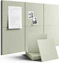 Fluxynara Large Felt Bulletin Board 36" x 24" Cork Board Alternative-6 Pack with 40 Safe Removable Adhesive Tabs, Cork Boards for Walls Cork Board for Home Office Classroom Pin Board - Sage