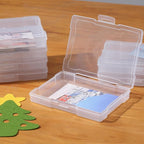 novelinks 12 Pack 5"x7" Clear Photo Storage Boxes – Plastic Picture Organizer Cases with Lids – Photo Keeper Containers for 5x7 Prints, Cards, and Craft Supplies
