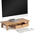 Anji Mountain Monitor Stand - Desktop Organizer & Laptop Riser, Ergonomic Monitor Riser, Space-Saving Monitor Stand for Desk, Durable Construction, Easy Assembly, Ideal for Home & Office,Natural