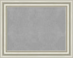 Amanti Art Silver Framed Magnetic Board 24x30 Medium Vision Board for use with Magnets, 100% Metal Sheet to Display Items as Office Decor or for Home Organization in mudroom, Kitchen or Kids Room