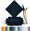 Amantech 12 Pack Acoustic Panels Self Adhesive Sound Proof Foam, High Density Sound Acoustic Panel, 12X12X0.4 Inch Square Panels in Home, Office, Reccording Room, Studio,and more(Dark Blue)