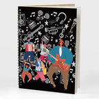 MAXCURY Blank Sheet Music Composition Manuscript Staff Paper Art Music Notebook Black 100 Pages 26x19cm (Cartoon)