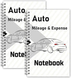INKNOTE 2 Pcs Auto Mileage Log Book Expense Record Notebook for Car for Small Business Driving Bookkeeping 7.87 X 5inch
