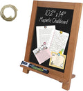 Newzealkids Tabletop Chalkboard Signs 10.2"x14" Magnetic Small Chalkboard Sign, Desktop Standing/Wall Hanging Blackboard with Liquid Chalk Marker, Wood Framed Menu Board for Kitchen, Café, Home Decor