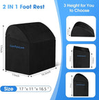 ComfyInLove Foot Rest for Under Desk at Work - Non-Slip Foot Stool with 3 Adjustable Heights, Ergonomic Under Desk Footrest with Washable Cover for Desk, Home, Office, Car (Black)