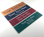 Office Desk Name Plate or Wall/Door Sign - 2x8 or 2x10 - Laser Engraved Sign - CUSTOMIZE. Holder available. Available in 21 colors and 17 fonts. Great gift idea - 4 Tags