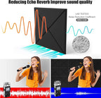 Sonicism 22 Pack X-Lined Acoustic Panels with Self-Adhesive, 12"X 12"X 0.4" Sound Proof Foam Panels, Decorative Soundproof Wall Panels, Sound Absorbing Tile for Home & Offices, Black