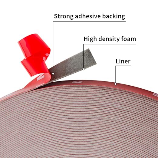 ToLanbbt Double Sided Tape Heavy Duty Waterproof Mounting Adhesive Tape Foam Tape for LED Strip Lights Home Decoration Office Decorations (108Ft x 0.59" x 0.03")