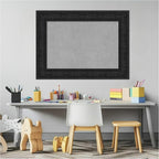 Amanti Art Black Framed Magnetic Board 23x31 Medium Vision Board for use with Magnets, 100% Metal Sheet to Display Items as Office Decor or for Home Organization in mudroom, Kitchen or Kids Room